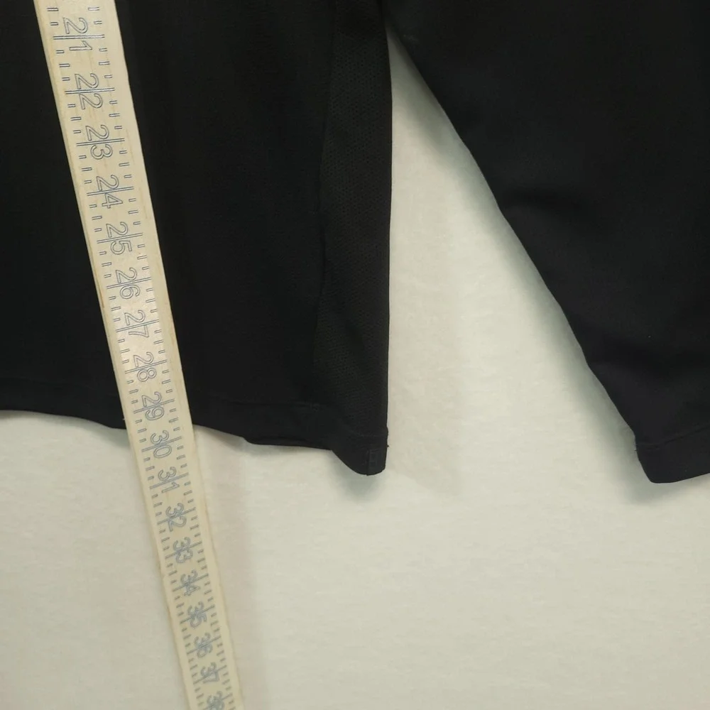 Nike Shirt Quarter Zip Pullover Mens XL Black Teal Fit Dry Golf Long Sleeve